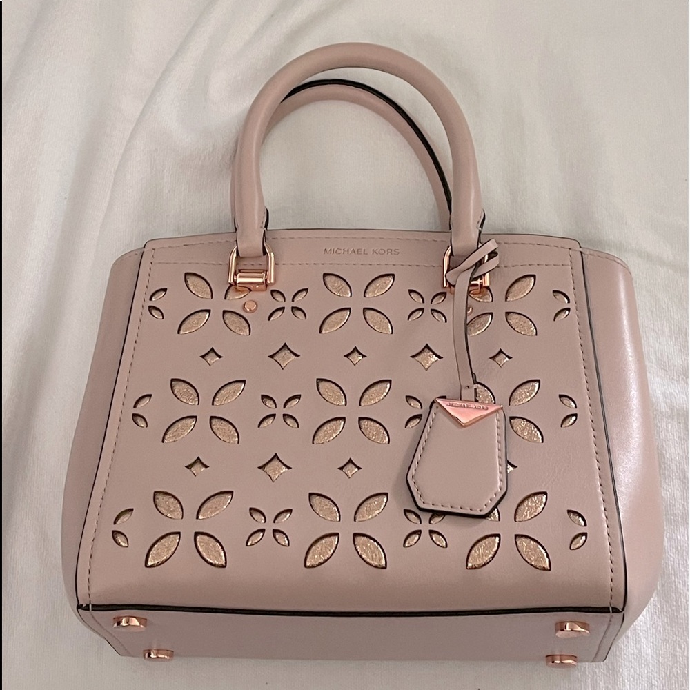 VERY RARE Michael Kors Rose gold and Blush Pink Purse